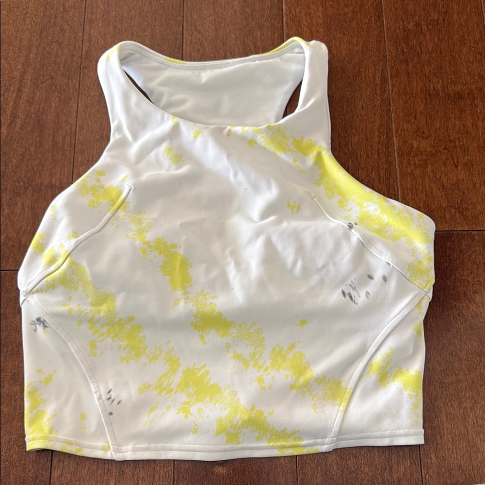lululemon athletica White and Yellow Tank Top